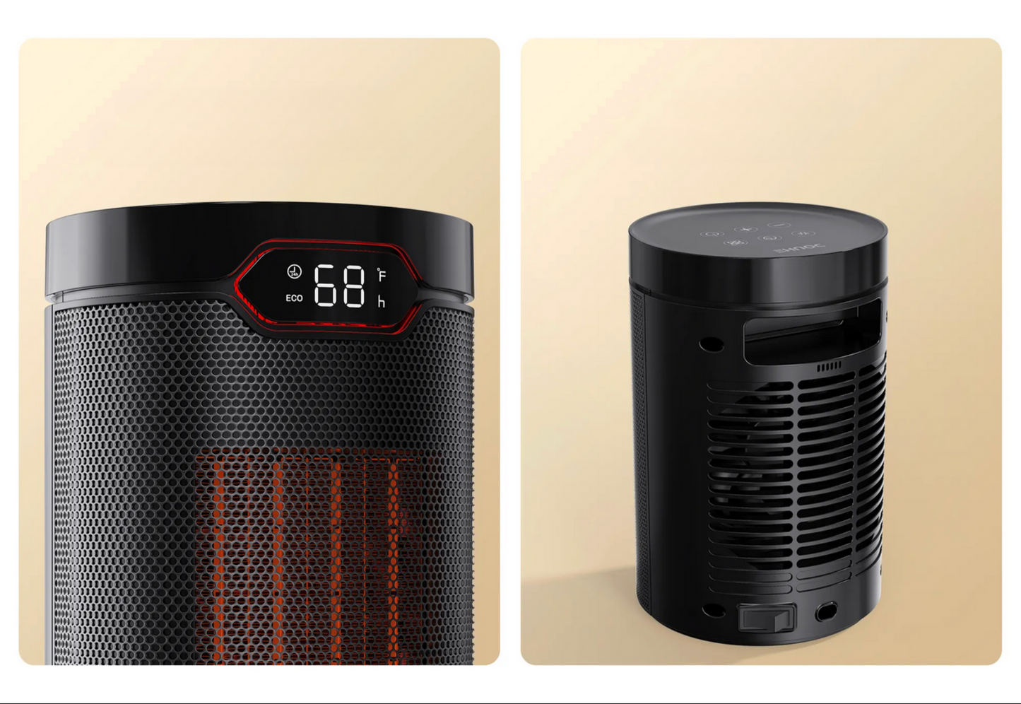 Aeroterma electrica CONOPU® 1500W termostat digital, Telecomandă, Silențios, Ventilator ceramic, 25mp, A+++