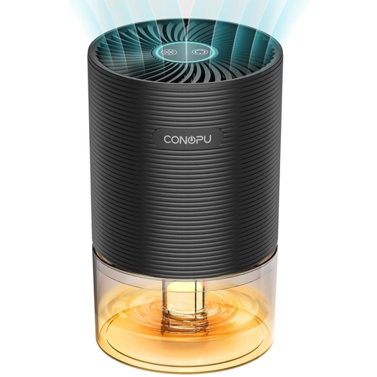 Dezumidificator Electric CONOPU – Ultra-Silențios, Econom, Oprire Automată, Ideal până la 15 m² – Negru, Compact